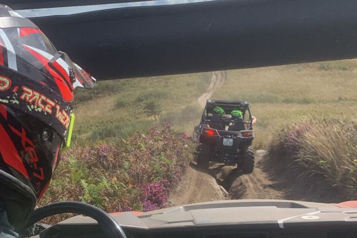 a person sitting in a car